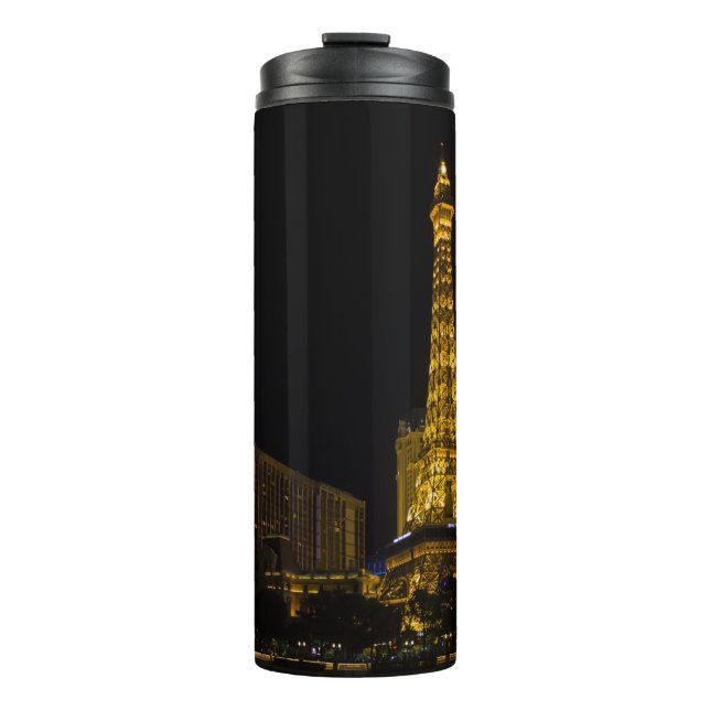 Las Vegas in der Nacht Thermosbecher (Vorderseite)