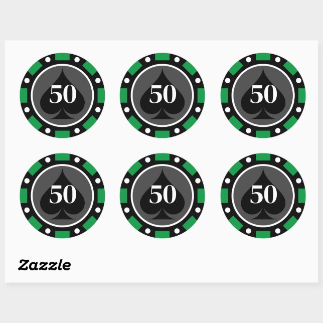 Las Vegas jeu casino de poker puces stickers (Feuille)