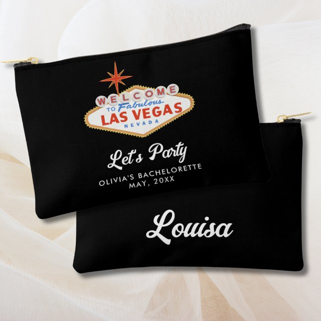 Las Vegas Junggeselinnen-Abschied Bevorzugung Pers Zubehörtasche (Las Vegas Bachelorette Party Favor Personalized Make up Accessory Pouch)