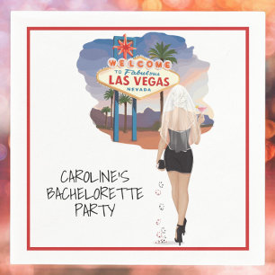 Las Vegas Junggeselinnen-Abschied Blond Bride Serviette