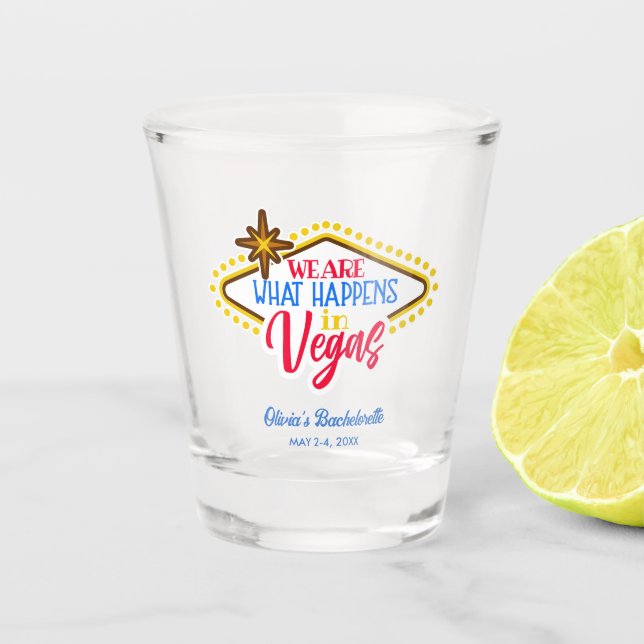 Las Vegas Junggeselinnen-Abschied Favor Schnapsglas (Vorderseite)
