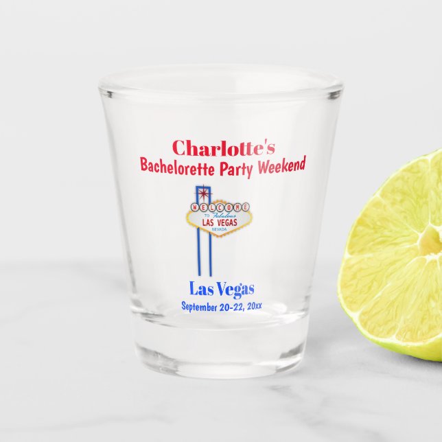 Las Vegas Junggeselinnen-Abschied Fvor Girls Trip Schnapsglas (Vorderseite)
