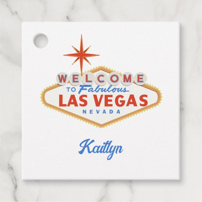 Las Vegas Junggeselinnen-Abschied Geschenkanhänger (Vorderseite)