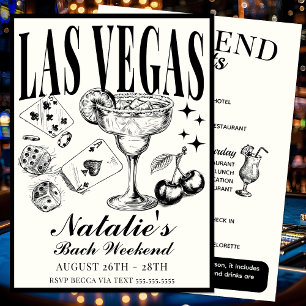 Las Vegas Junggeselinnen-Abschied Individuelle Rou Einladung