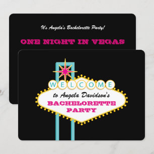 Las Vegas Junggeselinnen-Abschied Pink Sign Einladung