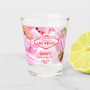 Las Vegas Junggeselinnen-Abschied Poker Pink Schnapsglas