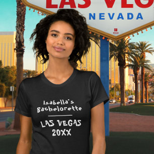 Las Vegas Junggesellinnenabschied schwarzer Name T-Shirt