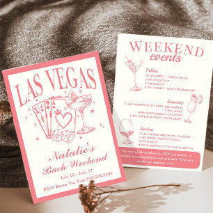 Las Vegas Junggesellinnenabschied Social Cocktail  Einladung