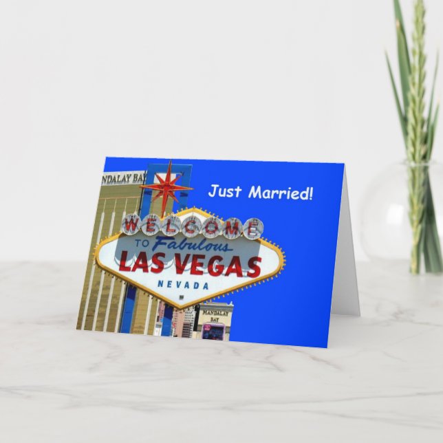 Las Vegas Just Married! Ankündigungskarte Ankündigung (Vorderseite)