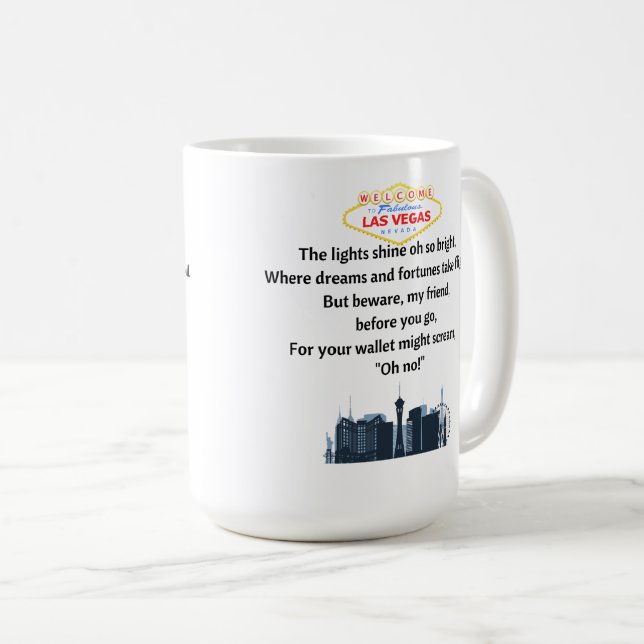 Las Vegas Kaffeetasse (VorderseiteRechts)