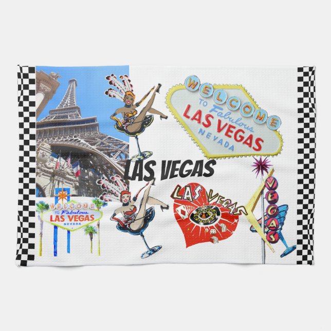 Las Vegas Landmarks serviette de cuisine (Horizontal)