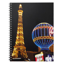 Las Vegas Las Vegas City Illuminated Night Casino Notizblock