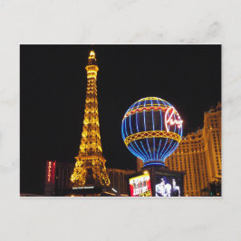 Las Vegas Las Vegas City Illuminated Night Casino Postkarte
