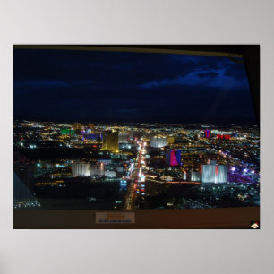 Las Vegas - lehnen Sie nicht sich auf Glasdruck Poster