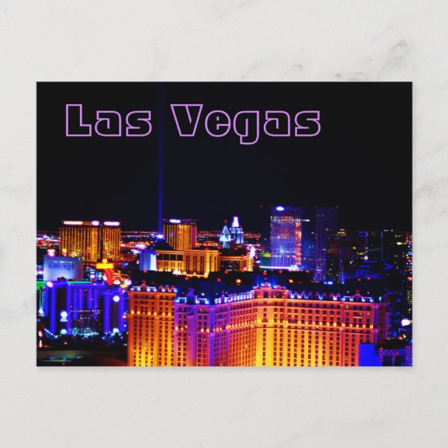 Las Vegas - Licht in den Himmel Postkarte (Vorderseite)