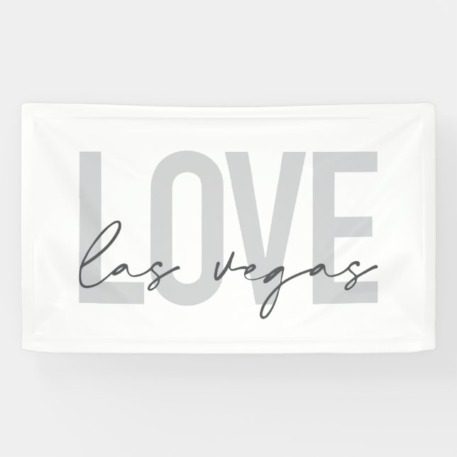 Las Vegas, Liebe für modernes, urbanes, einfaches, Banner (Horizontal)