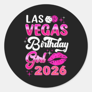 Las Vegas Mädchen Reise 2026 Kreuzfahrt passende B Runder Aufkleber