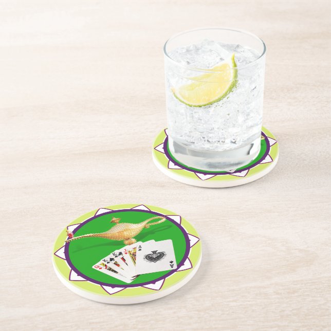 Las Vegas Magic Lamp Poker Chip Getränkeuntersetzer (Seite)