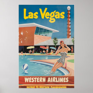 Las Vegas Malerei Nevada Kunst Druck Western Reise Poster