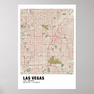 Las Vegas Map Poster - Nevada Vintag Map