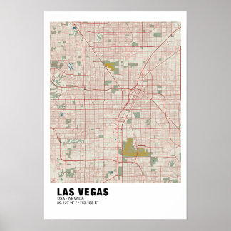 Las Vegas Map Poster - Nevada Vintag Map