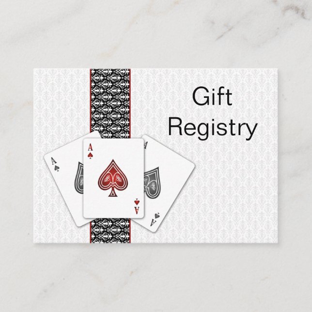 Las Vegas mariage Cartes de Registre Cadeaux (Devant)
