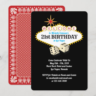 Las Vegas Marquee Birthday Party Einladung