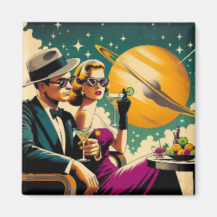 Las Vegas Martini Gangster Party im Space Age Stil Magnet