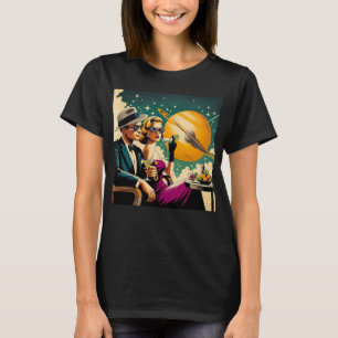 Las Vegas Martini Gangster Party im Space Age Stil T-Shirt
