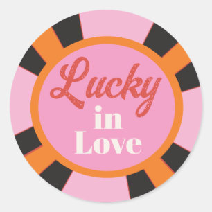 Las Vegas Mod Poker Chip Runder Aufkleber