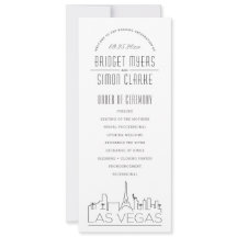 Las Vegas | Modernes Hochzeitsprogramm für Deko