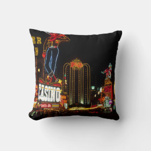 Las Vegas Nacht Neonlicht Casinos Schild Kissen