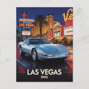 Las Vegas Neon Road Culture 1990 Nevada Postkarte
