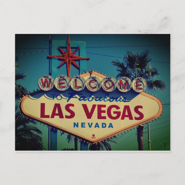 Las Vegas Neon Sign Postkarte (Vorderseite)