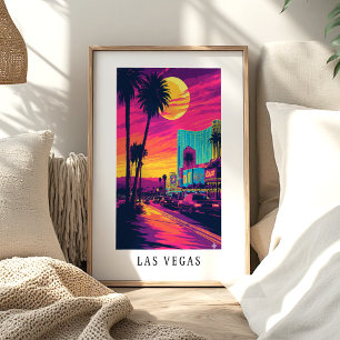 Las Vegas Neon-Sonnenuntergangs-Plakat Poster