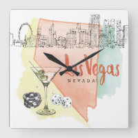 Las Vegas, Nevada | Aquarellbild