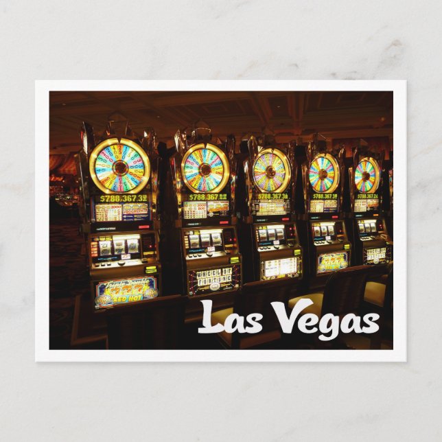 Las Vegas, Nevada Casino Machines à sous Carte pos (Devant)