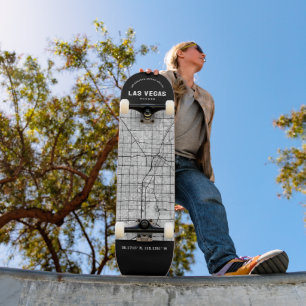 Las Vegas, Nevada City Map Skateboard