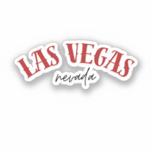 Las Vegas Nevada   Coole Rote Aufkleber