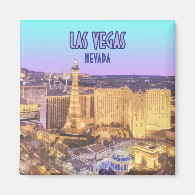 Las Vegas Nevada Der Streifen Vintag Magnet (Vorne)