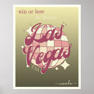 Las Vegas Nevada elegante Golddekoration Poster