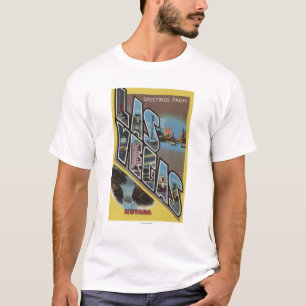 Las Vegas, Nevada - große Buchstabe-Szenen T-Shirt