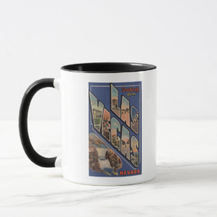 Las Vegas, Nevada - Große Buchstabenszenen Tasse