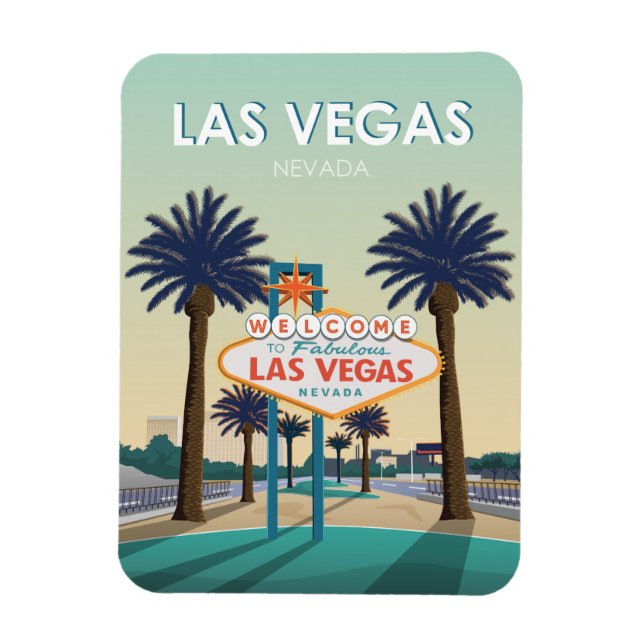 Las Vegas Nevada Herzlich Willkommen Unterkunft Vi Magnet (Vertikal)
