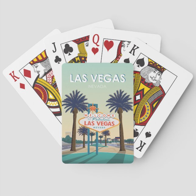 Las Vegas Nevada Herzlich Willkommen Unterkunft Vi Spielkarten (Rückseite)