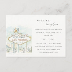 Las Vegas Nevada Landschaft Hochzeitsempfang Begleitkarte