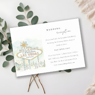 Las Vegas Nevada Landschaft Hochzeitsempfang Begleitkarte
