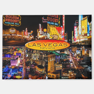 Las Vegas Nevada Multi-Foto-Nachtcollage, Magnet