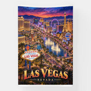 Las Vegas Nevada Neon-Skyline-Reiseposter Banner