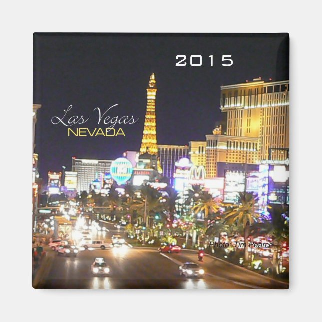 Las Vegas Nevada Nightime Magnet Changement Année (Devant)